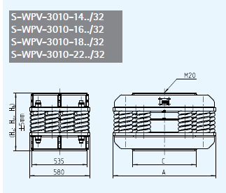 S-WPV(R) 钢弹簧减震器 S-WPV(R)-3010.../32(图2)